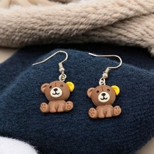 Cute Resin Bear Dangle Earrings